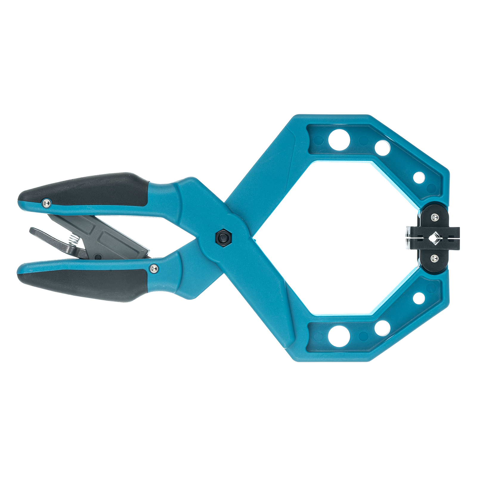 Струбцина клещеобразная 4, пластиковый корпус, храповой механизм жесткой фиксации, 100 мм Gross