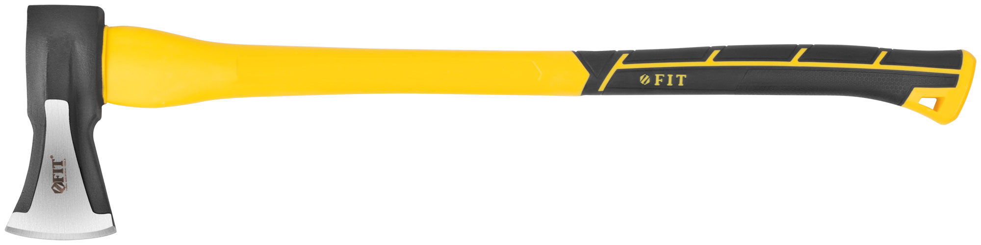 Топор-колун "ушастый" кованый, фиберглассовая длинная ручка 800 мм, 2000 гр.