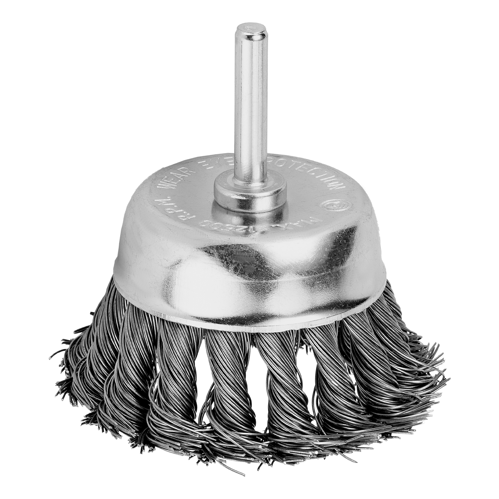 Щетка для дрели, 65 мм, "чашка" со шпилькой, крученая металлическая проволока Matrix