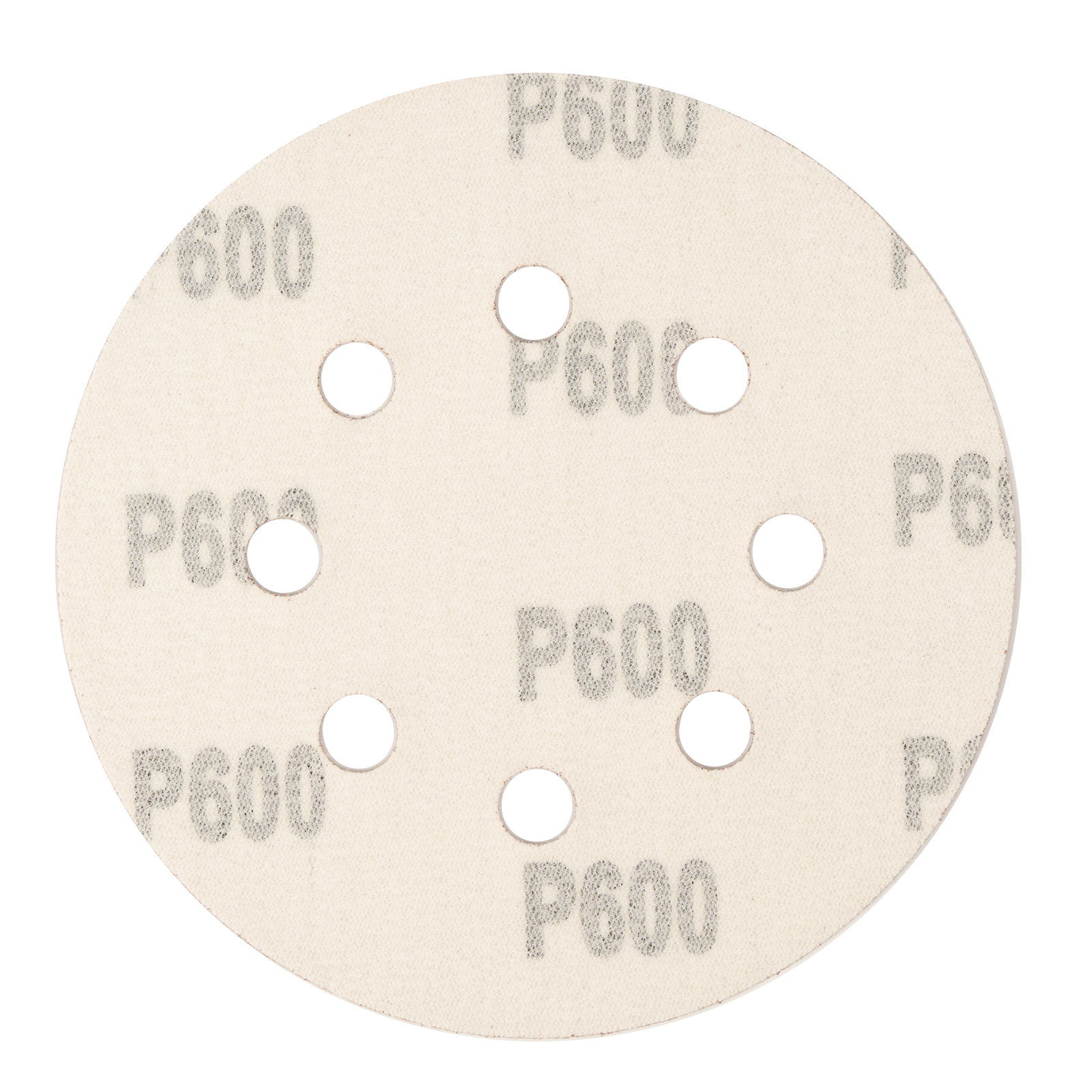 Круг абразивный на ворсовой подложке под "липучку", перфорированный, P 600, 125 мм, 5 шт Сибртех
