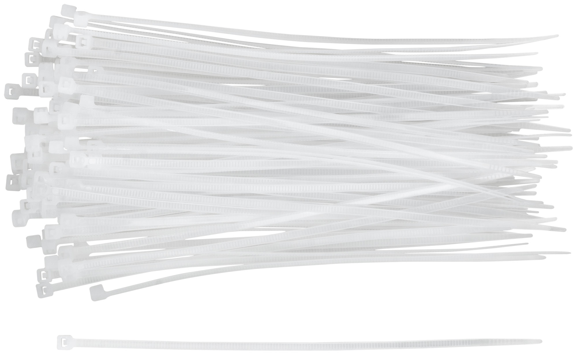 Хомуты нейлоновые, белые д/проводов 100 шт., 150x2,5 мм
