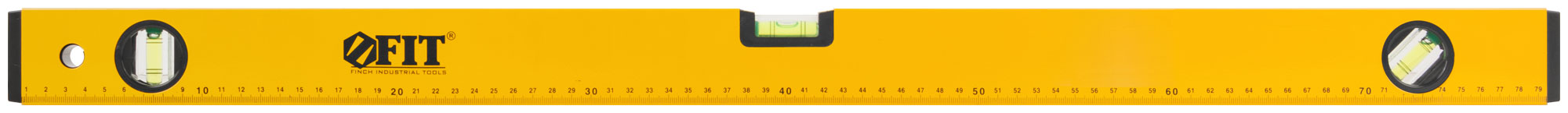 Уровень "Стайл", 3 глазка, желтый усиленный корпус, фрезер. рабочая грань, шкала, Профи  800 мм