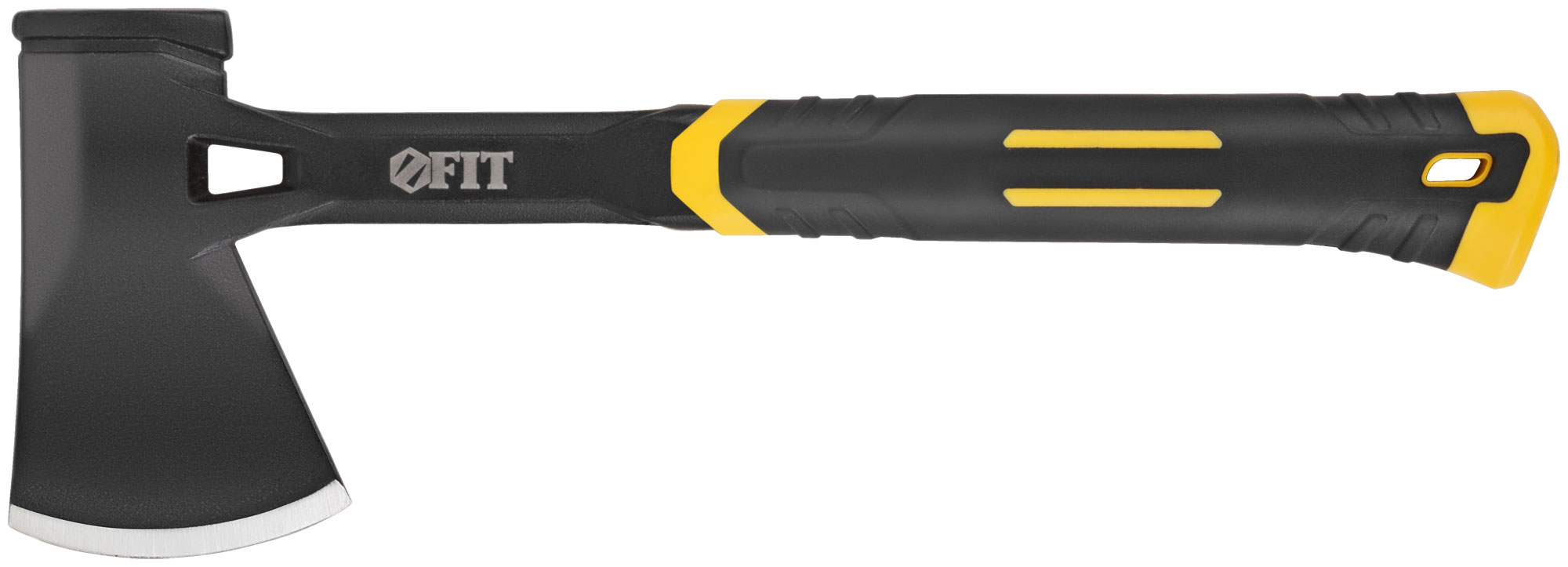 Топор туриста цельнометаллический Профи, пластиковая прорезиненная ручка 600 гр.