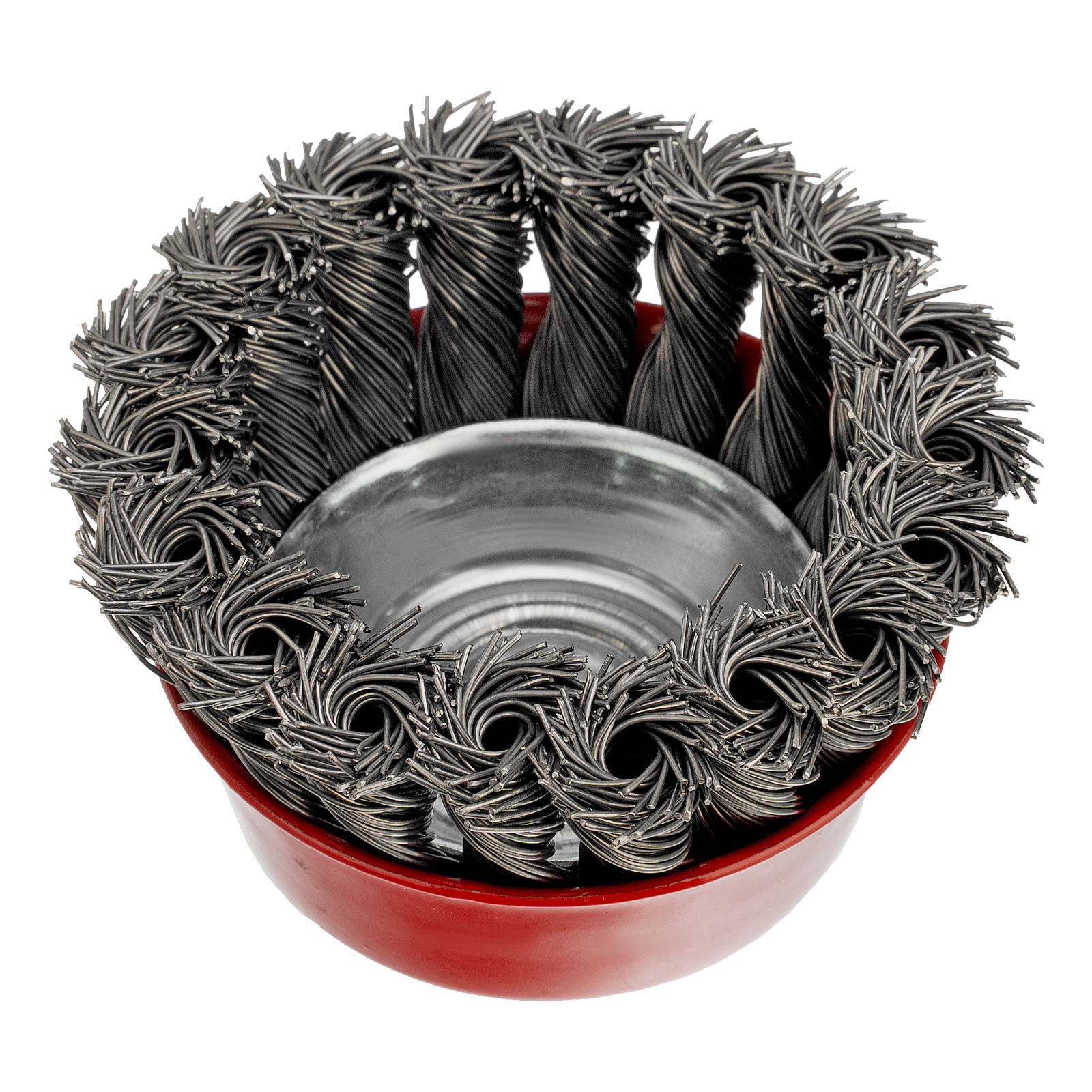 Щетка для УШМ, 75 мм, М14, "чашка", крученая проволока 0.5 мм Matrix