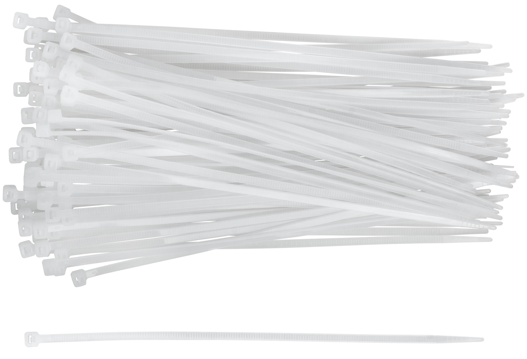 Хомуты нейлоновые, белые д/проводов 100 шт., 200x3,6 мм