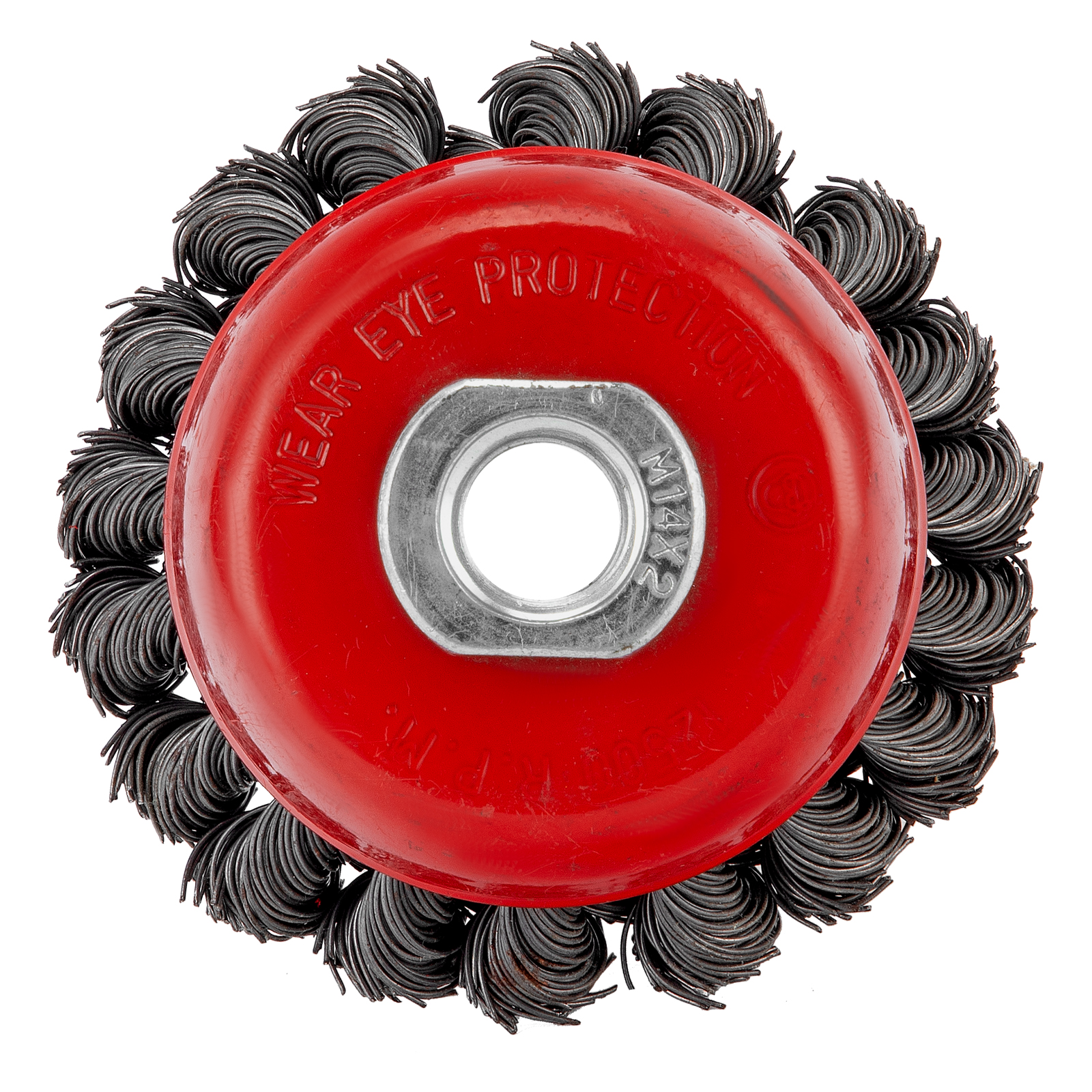 Щетка для УШМ, 75 мм, М14, "чашка", двухрядная, крученая проволока 0.35 мм Matrix