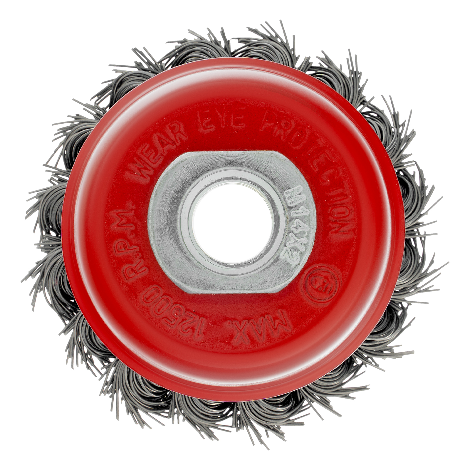 Щетка для УШМ, 65 мм, М14, "чашка", крученая проволока 0.5 мм Matrix