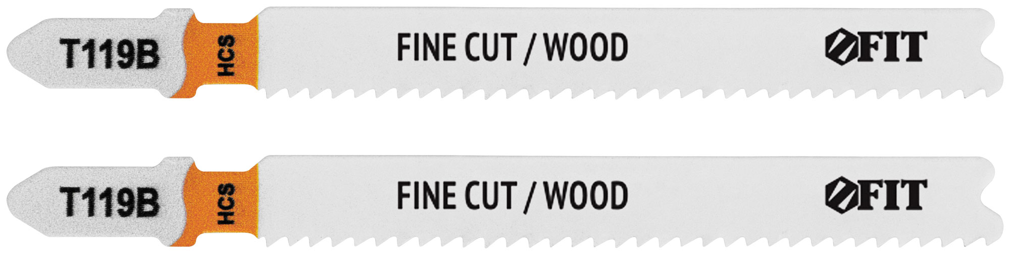 Полотна по дереву, HCS, фрезерованные, волнистые зубья, 91/67/2 мм (Т119В), 2 шт.