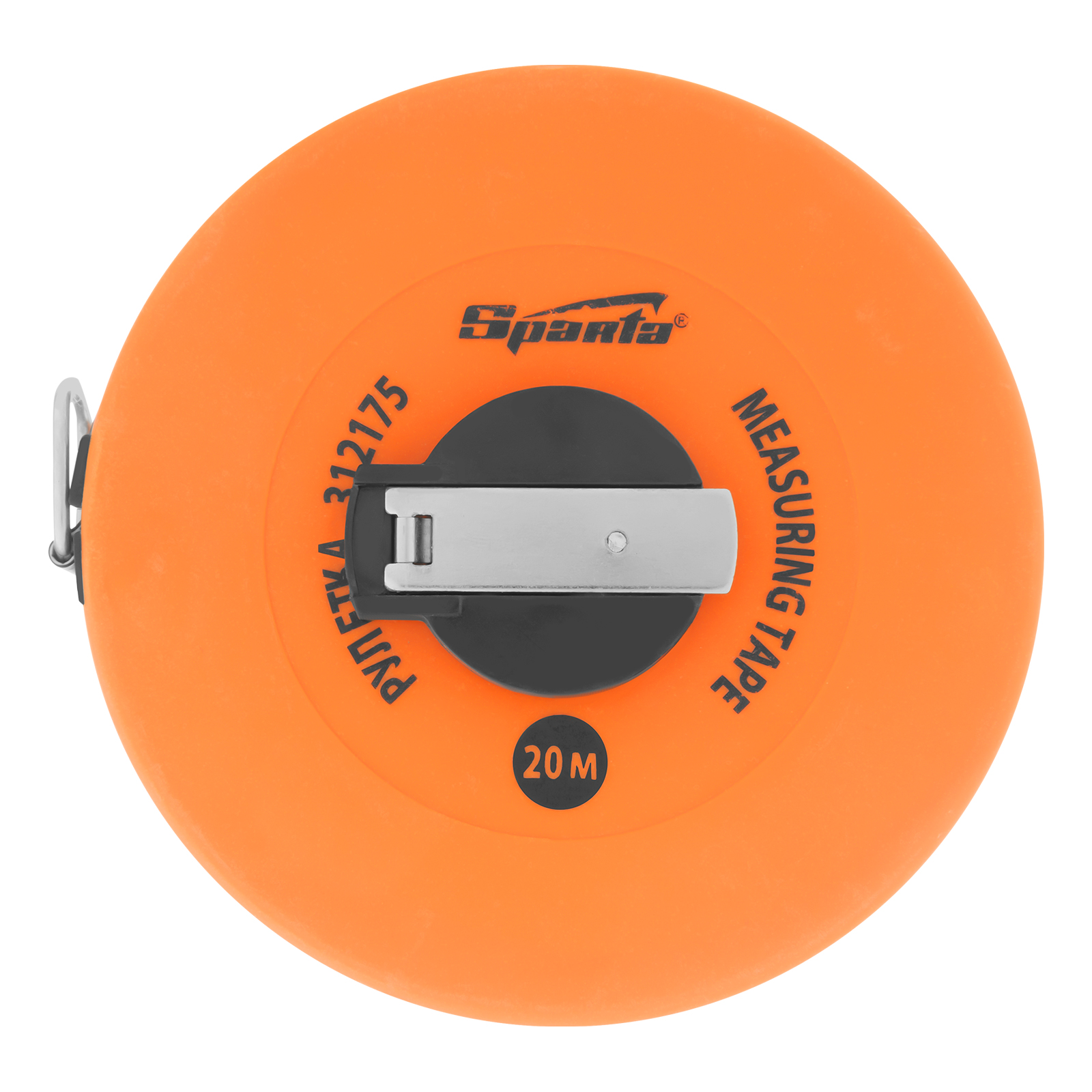 Рулетка геодезическая, 20 м х 12,5 мм, лента ПВХ, закрытый круглый корпус Sparta