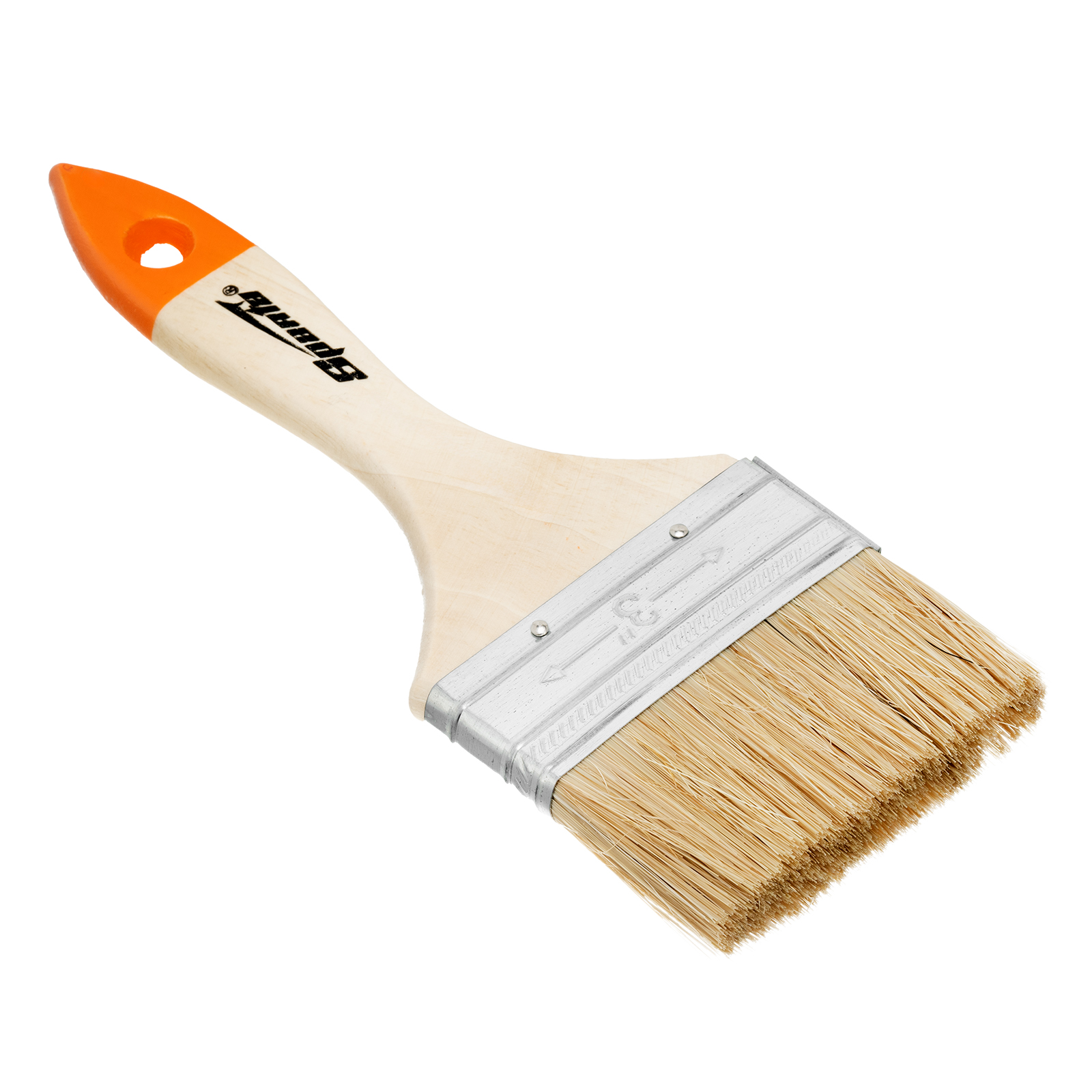Кисть плоская Slimline 3" (75 мм), натуральная щетина, деревянная ручка Sparta