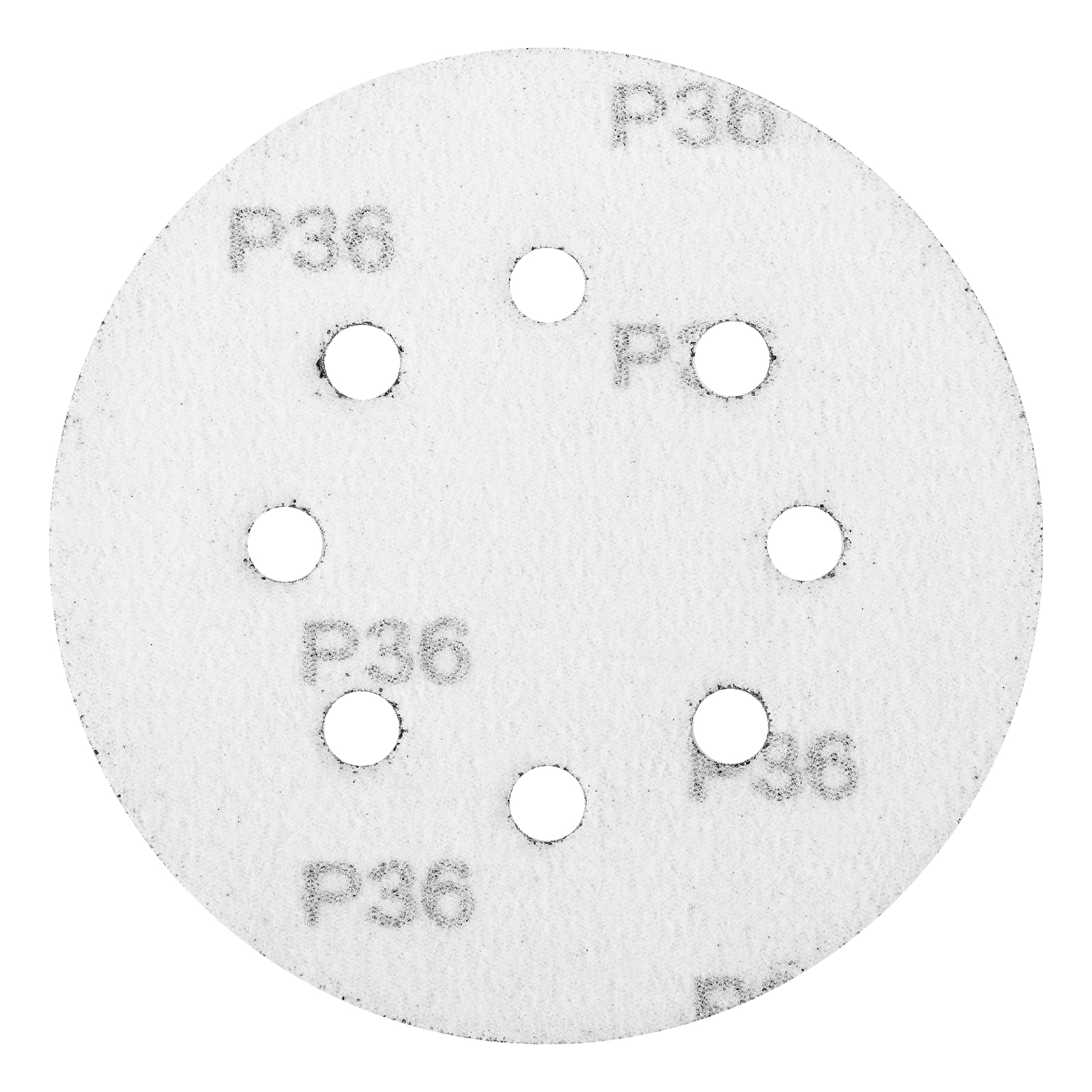 Круг абразивный на ворсовой подложке под "липучку", перфорированный, P 36, 125 мм, 5 шт Matrix