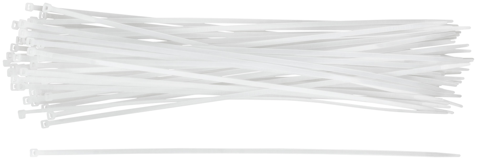 Хомуты нейлоновые, белые д/проводов  50 шт., 400x4,8 мм