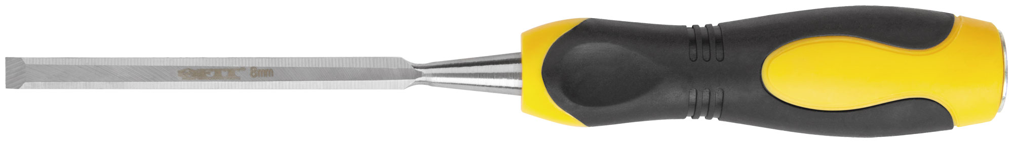 Стамеска Профи CrV, двухцветная прорезиненная ручка  8 мм