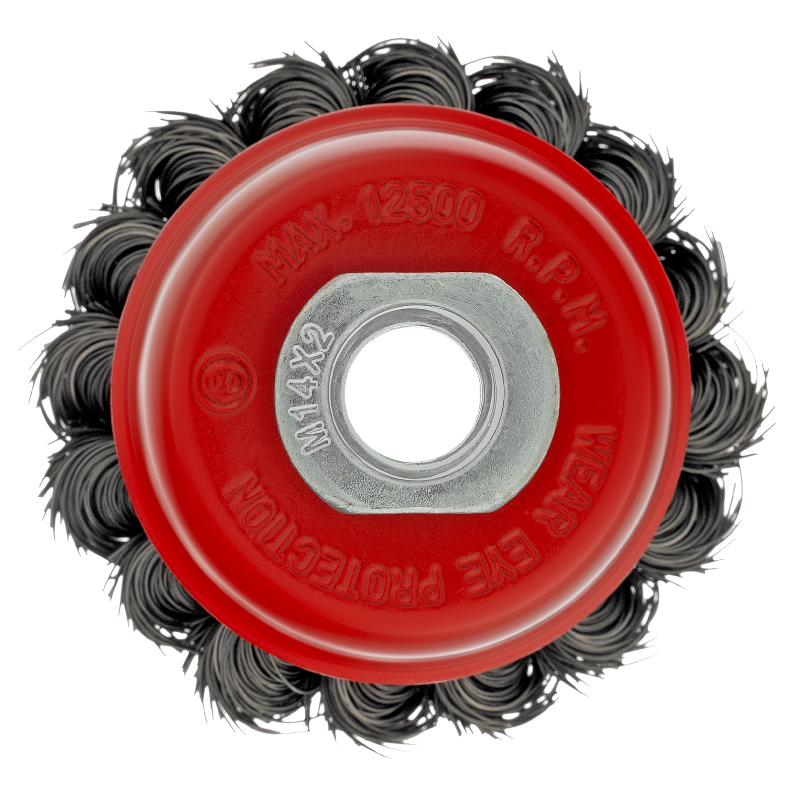 Щетка для УШМ, 65 мм, М14, "чашка", крученая проволока 0.35 мм Matrix