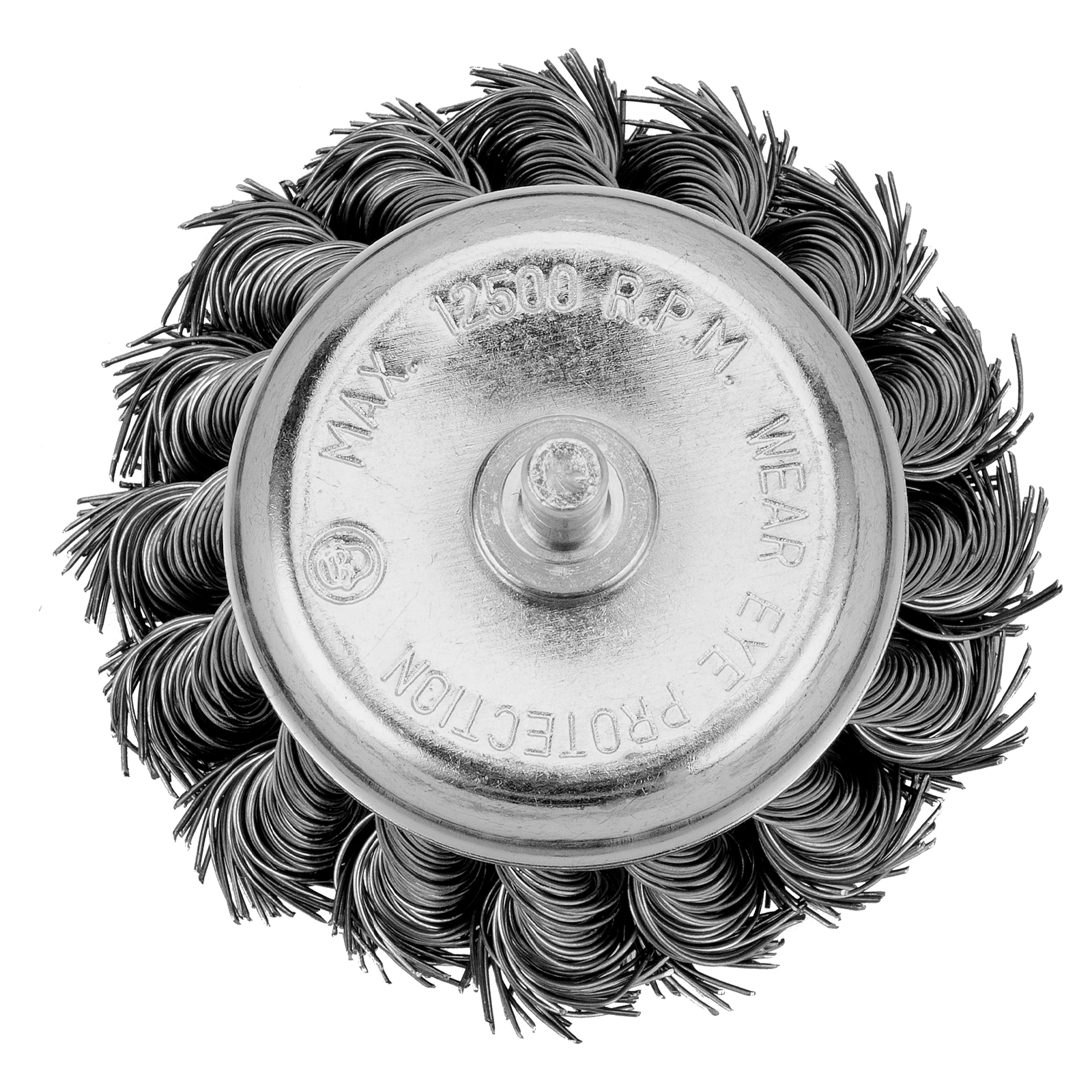 Щетка для дрели, 65 мм, "чашка" со шпилькой, крученая металлическая проволока Matrix