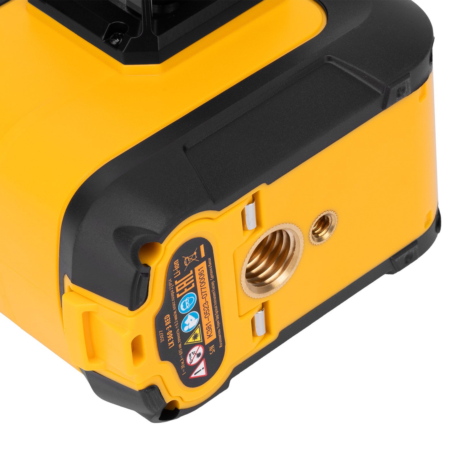 Лазерный уровень мультипризменный LX 360-3 Red, 30 м, 635 нм, аккумулятор Li 2800 мАч, резьба 5/8" Denzel