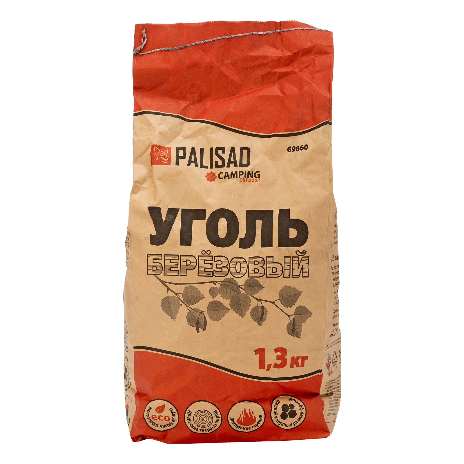 Уголь берёзовый, 1.3 кг Россия Camping Palisad