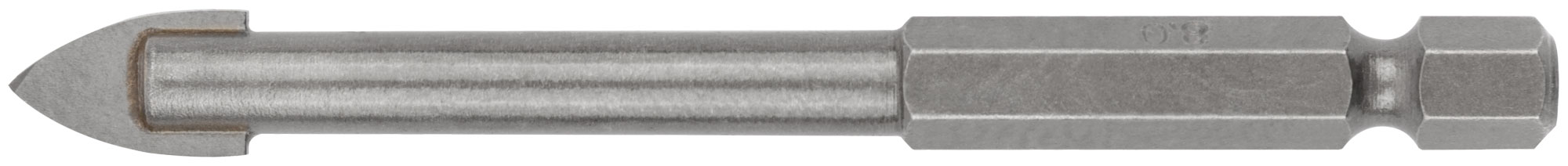 Сверло по кафелю и стеклу, шестигранный U-хвостовик под биту  8х85 мм