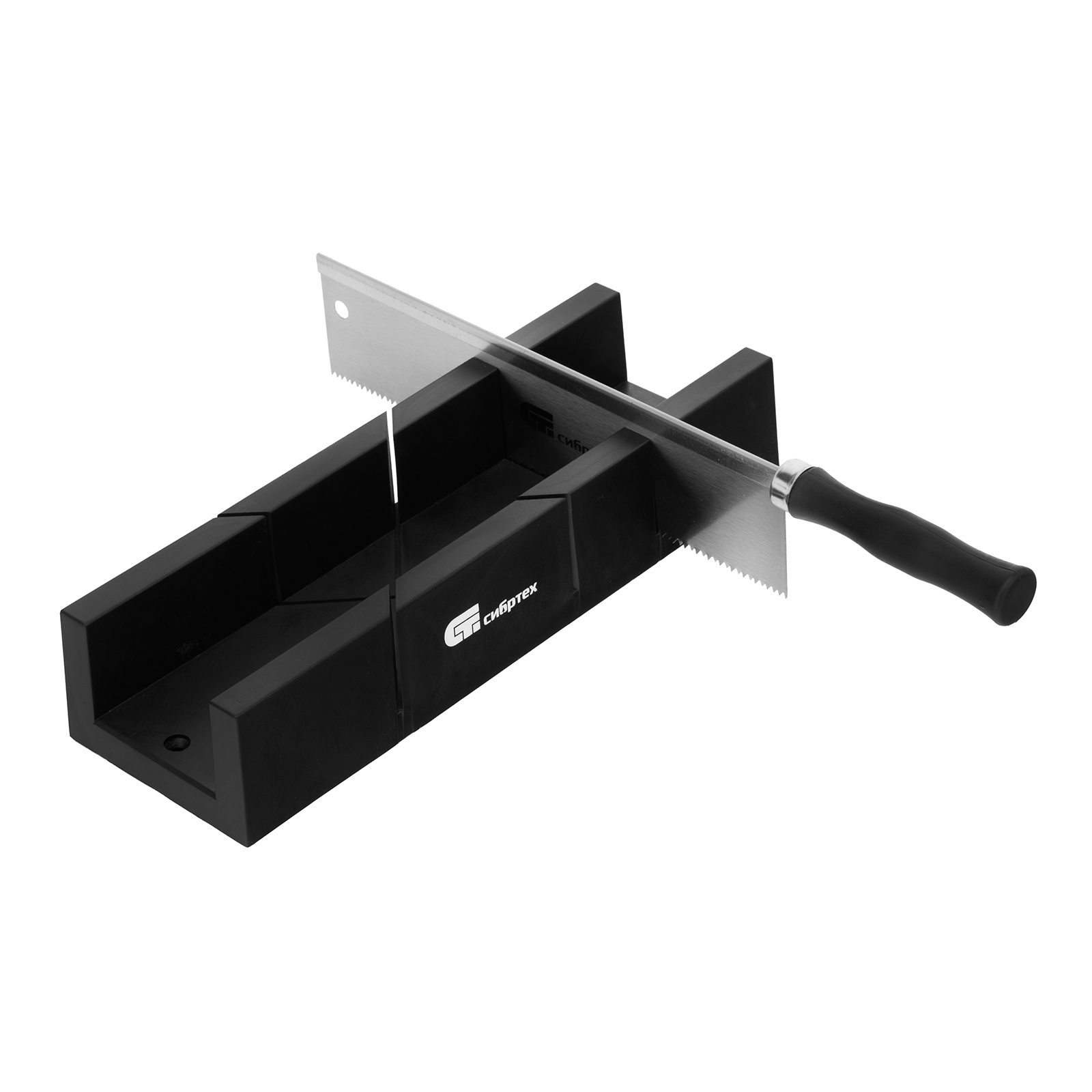 Стусло пластиковое 300х60 мм, пила 250 мм// Сибртех