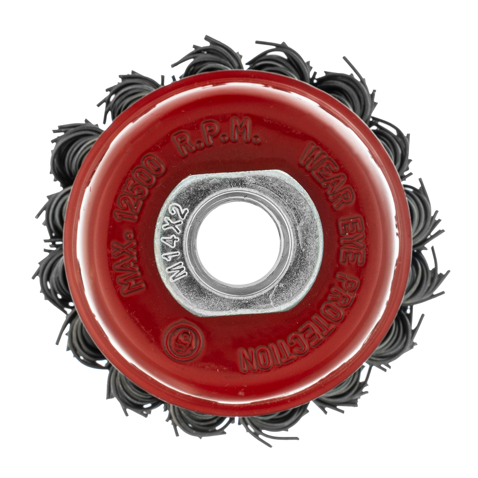 Щетка для УШМ, 65 мм, М14, "чашка", крученая проволока 0.8 мм Matrix