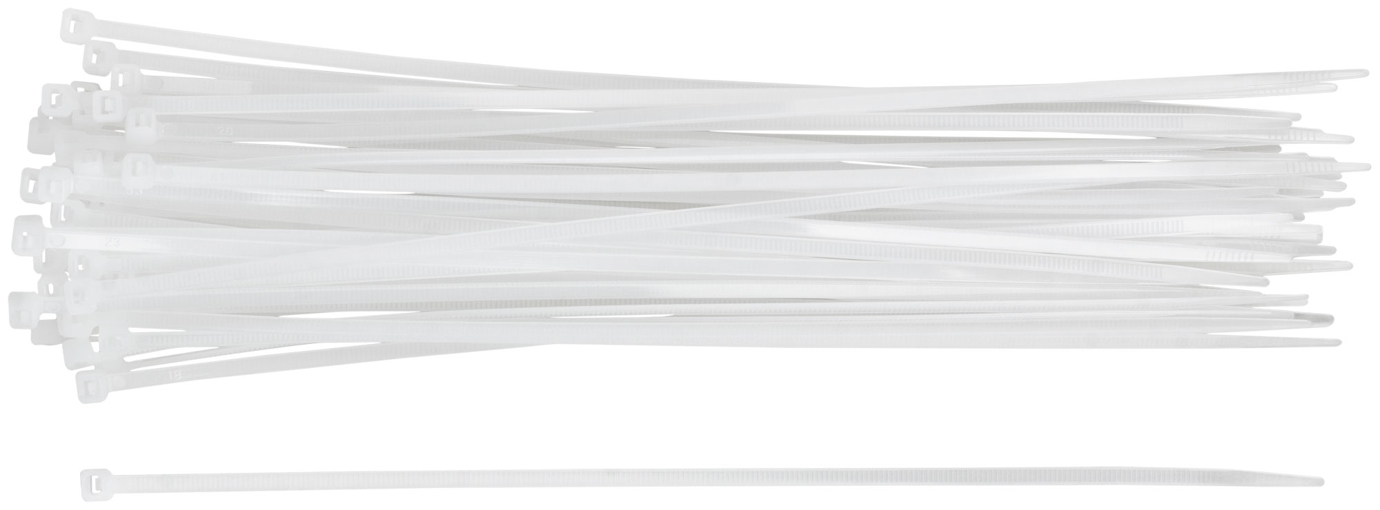Хомуты нейлоновые, белые д/проводов  50 шт., 250x3,6 мм
