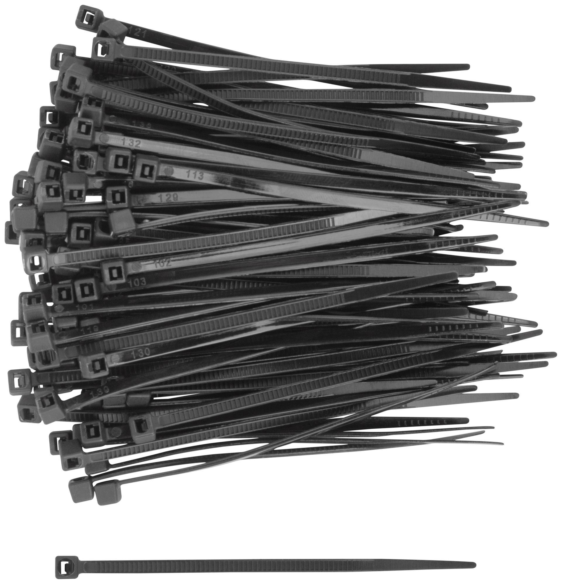 Хомуты нейлоновые, черные д/проводов 100 шт.,  80х2,5 мм