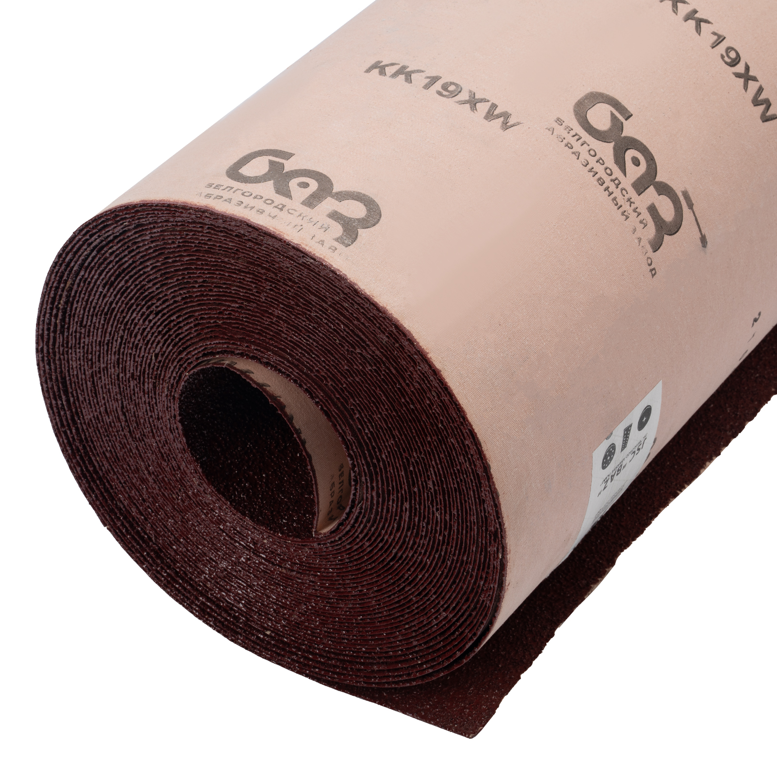 Шкурка на тканевой основе, зернистость № 80, 775 мм х 20 м, "БАЗ" Россия