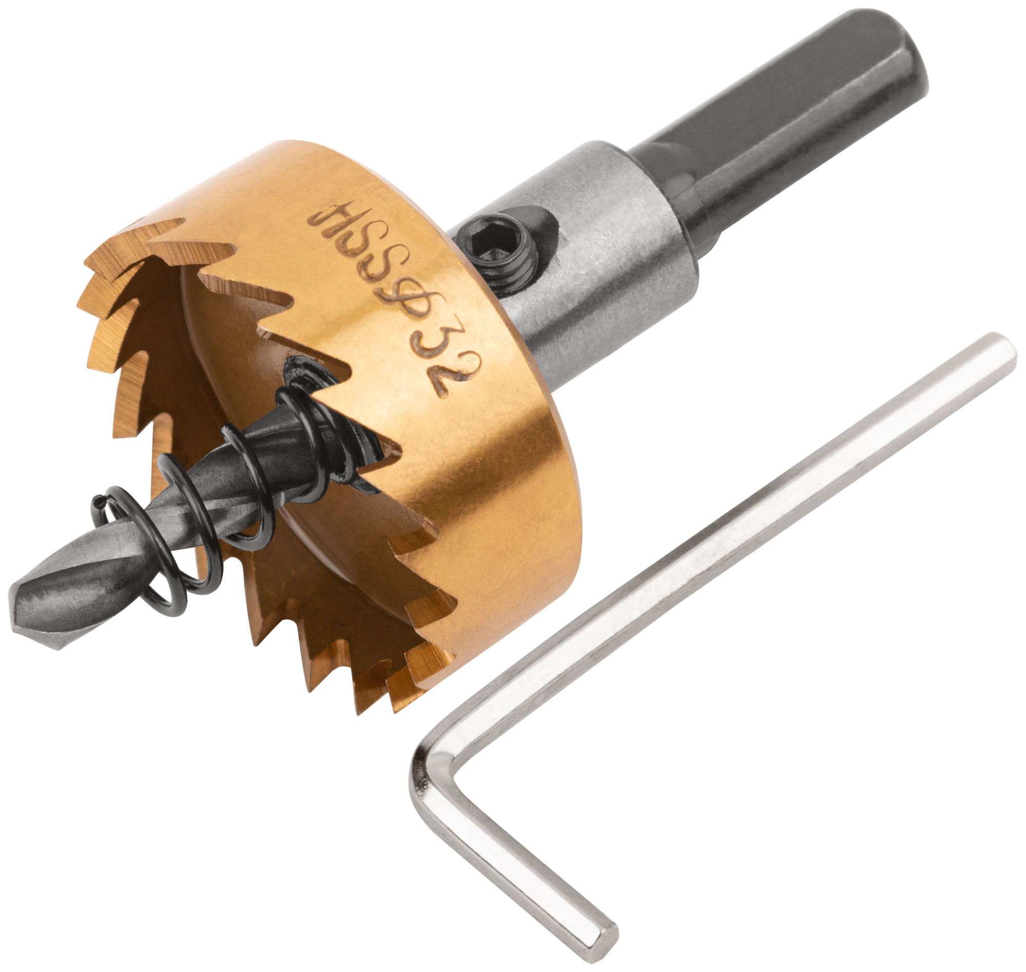 Коронка кольцевая по металлу, HSS сталь, титановое покрытие  32 мм