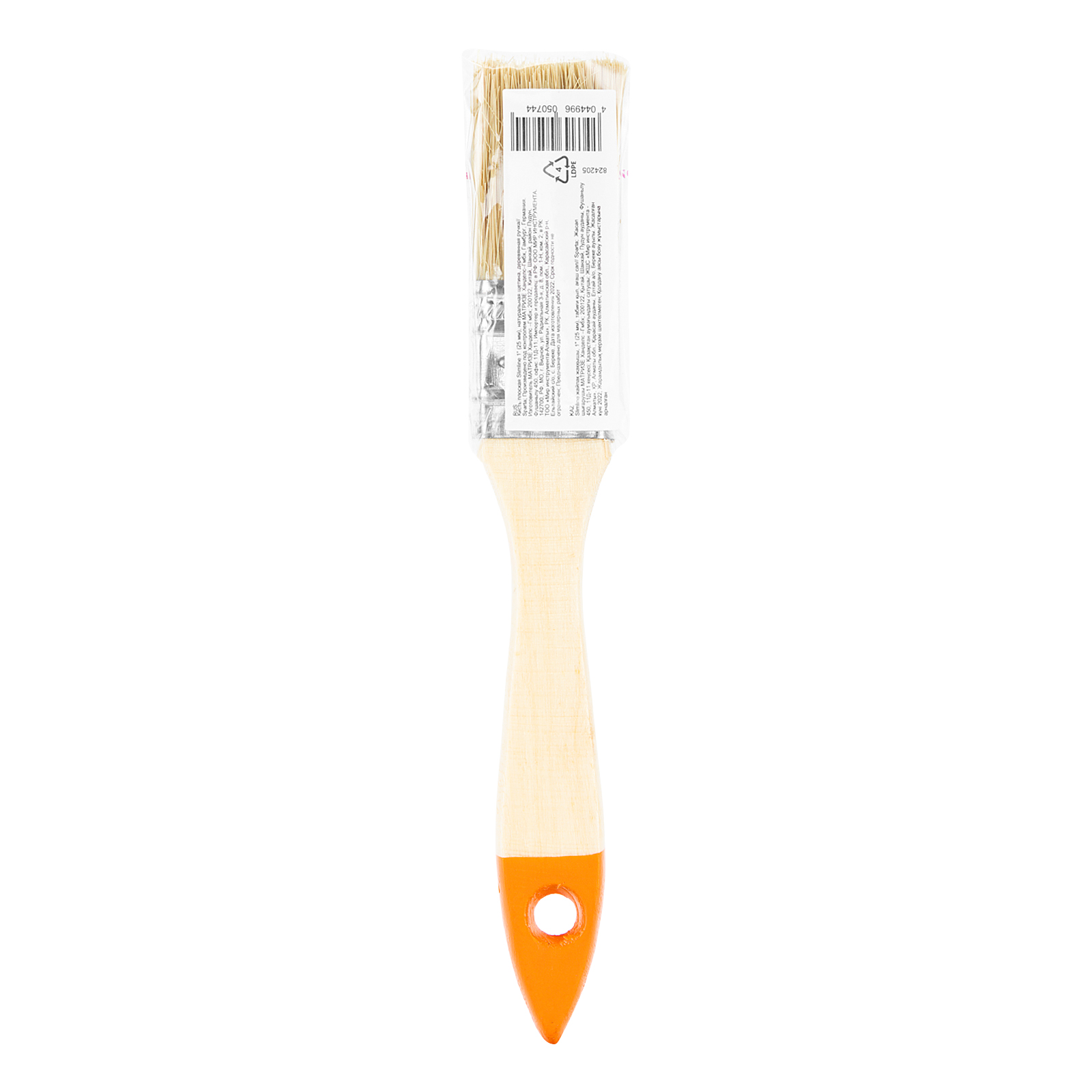 Кисть плоская Slimline 1" (25 мм), натуральная щетина, деревянная ручка Sparta
