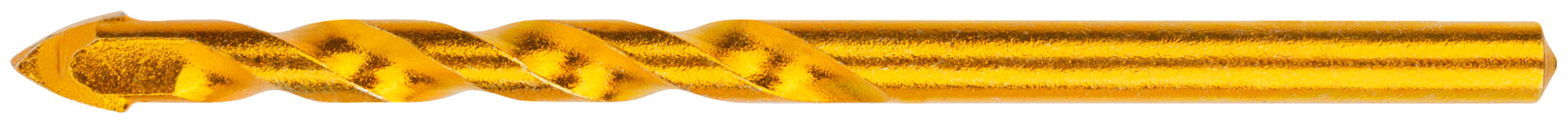 Сверло универсальное по кафелю, стеклу, керамограниту, бетону, кирпичу, цилиндрический хвостовик, 5 х 80 мм