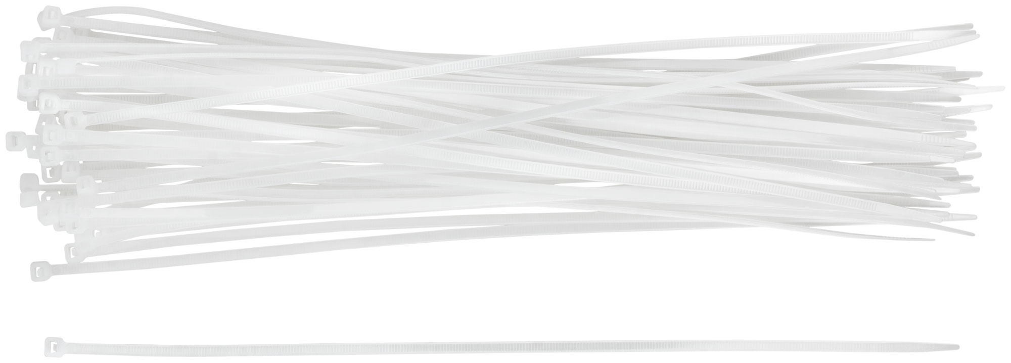 Хомуты нейлоновые, белые д/проводов  50 шт., 300x3,6 мм