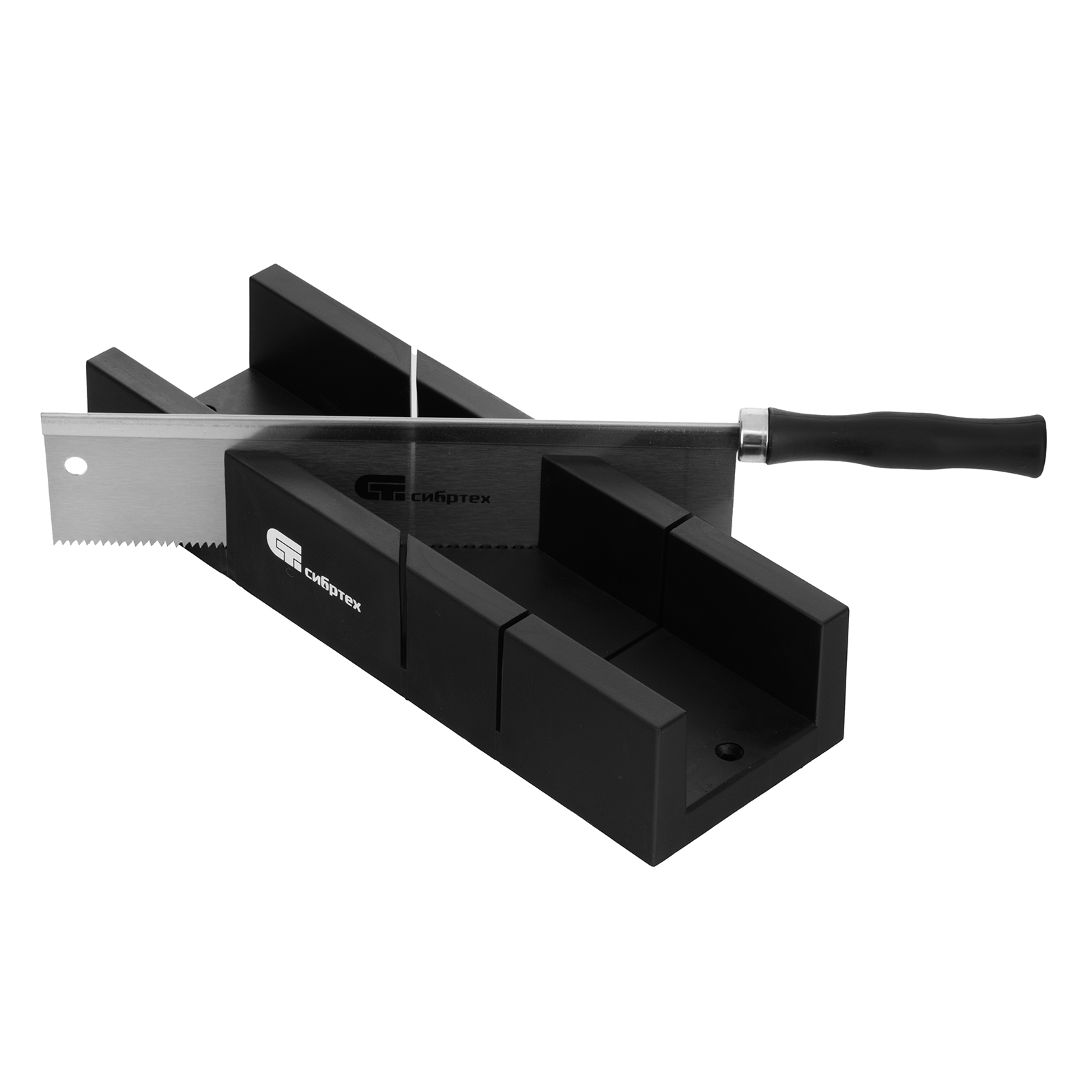 Стусло пластиковое 300х60 мм, пила 250 мм// Сибртех