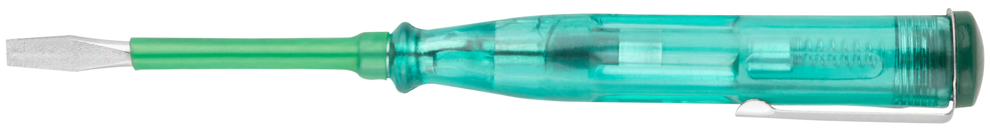 Отвертка индикаторная, зеленая ручка, 100-500 В, 140 мм