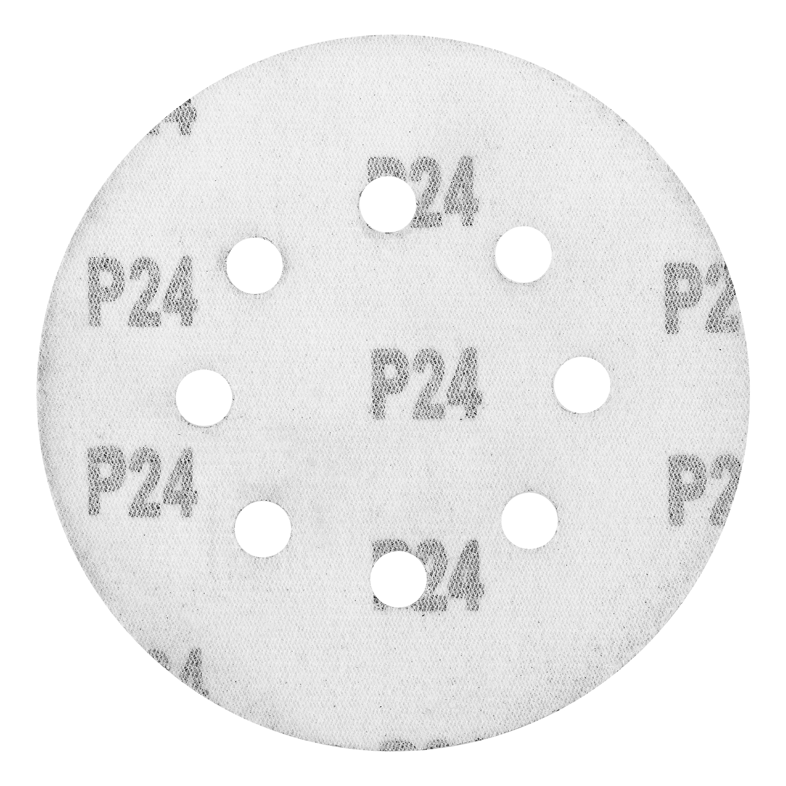Круг абразивный на ворсовой подложке под "липучку", перфорированный, P 24, 125 мм, 5 шт Matrix