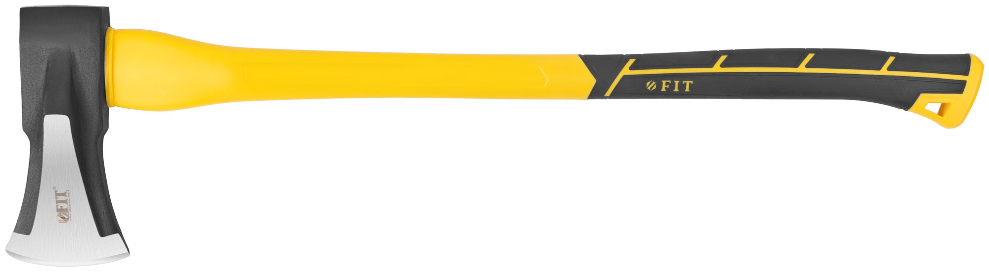 Топор-колун "ушастый" кованый, фиберглассовая длинная ручка 800 мм, 3000 гр.