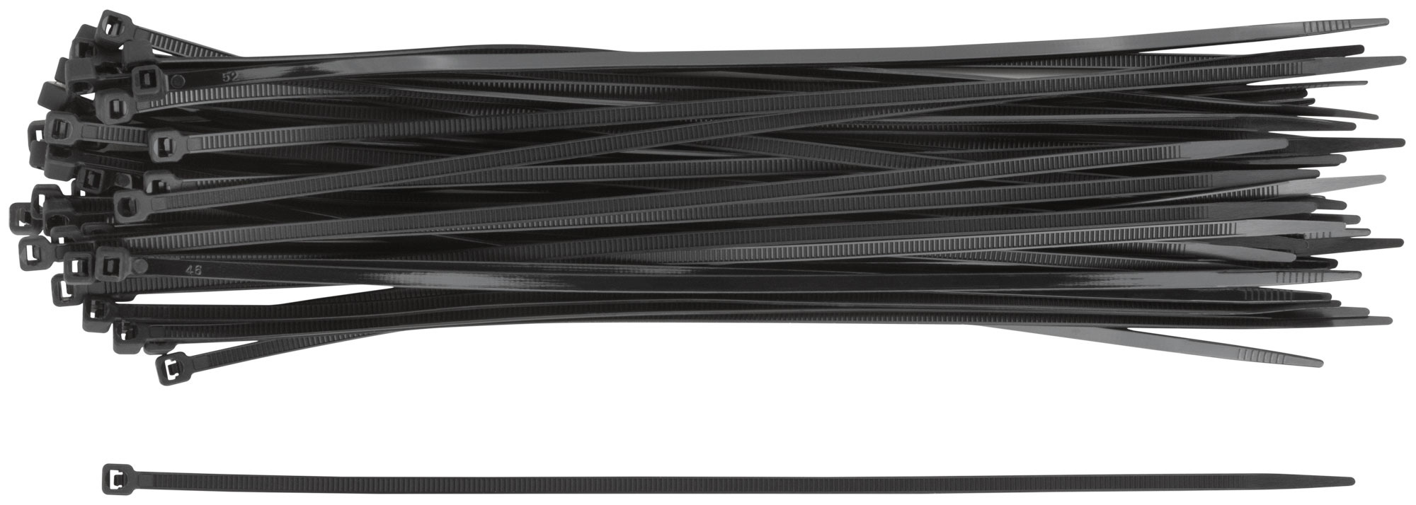 Хомуты нейлоновые, черные д/проводов  50 шт., 250x3,6 мм