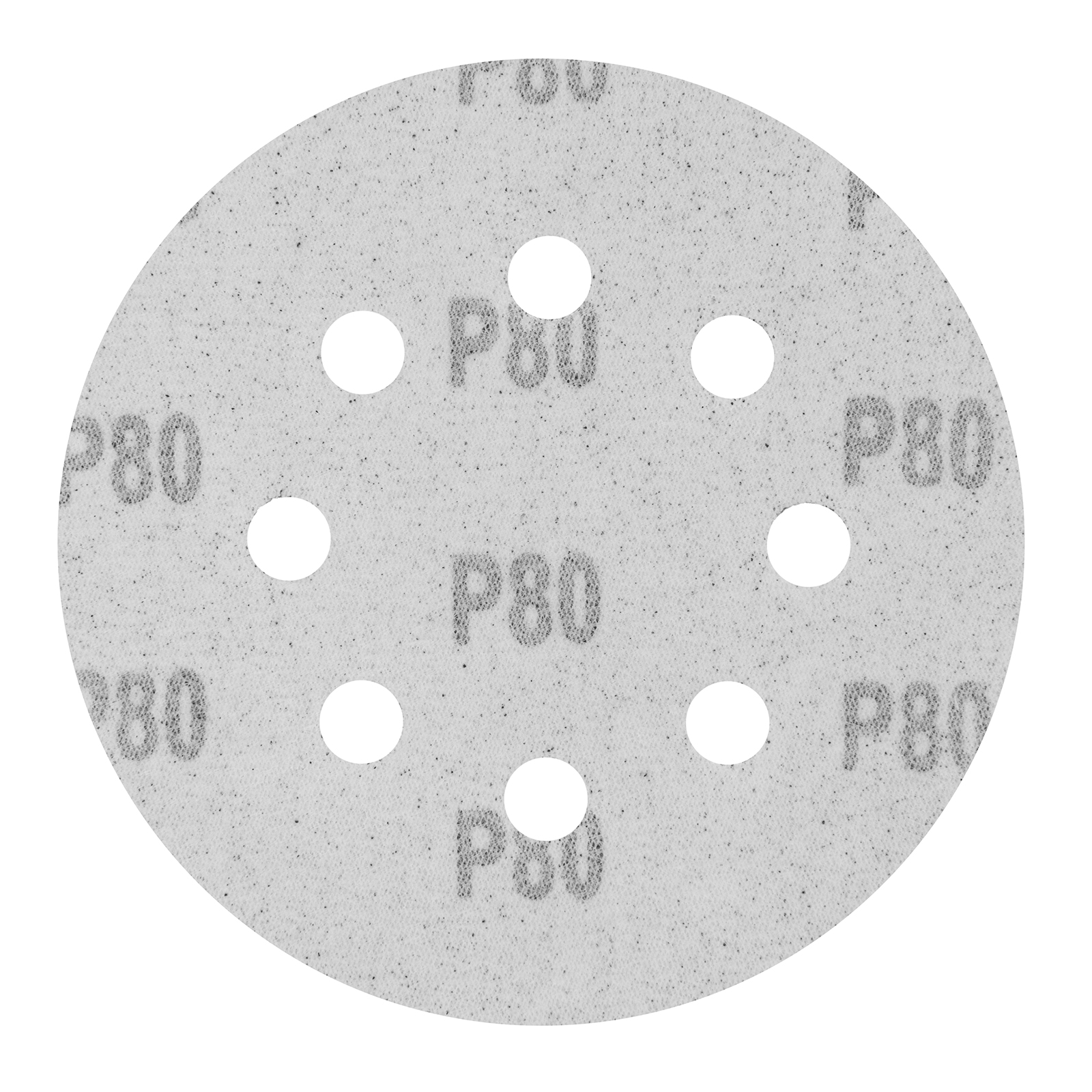 Круг абразивный на ворсовой подложке под "липучку", перфорированный, P 80, 125 мм, 5 шт Сибртех
