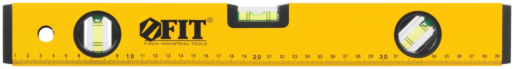 Уровень "Стайл", 3 глазка, желтый усиленный корпус, фрезер. рабочая грань, шкала, Профи  400 мм
