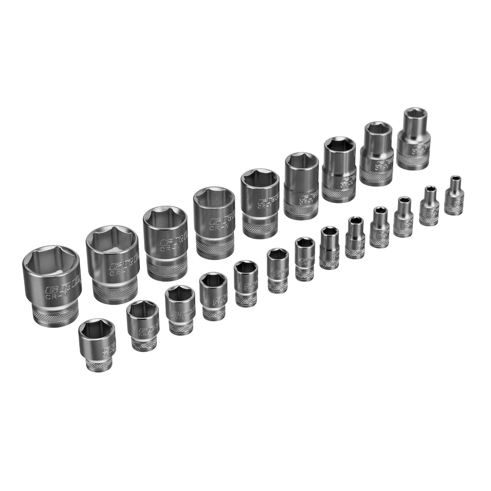 Набор торцевых головок, трещотка 120 зубьев, 1/2", 1/4", CrV, 41 предмет Gross