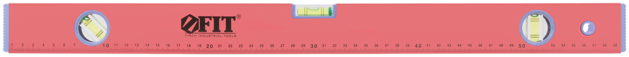 Уровень "Стандарт", 3 глазка, красный корпус, фрезерованная рабочая грань, шкала  600 мм