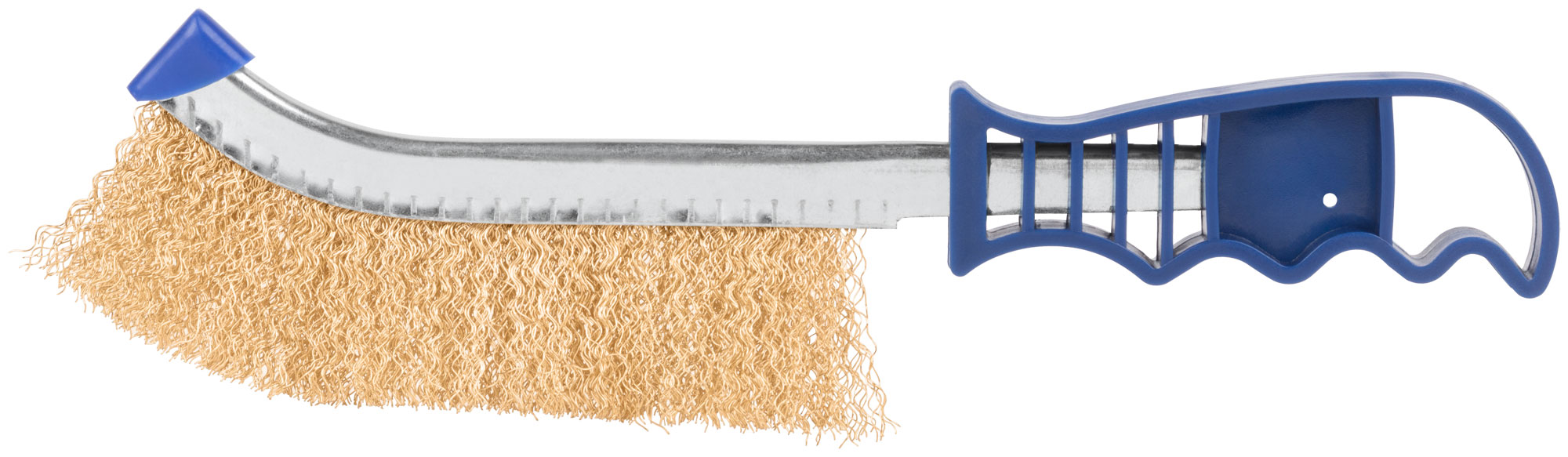 Щетка зачистная, латун. витая проволока 0,3 мм, пластиковая ручка, 250 мм, CUTOP Profi