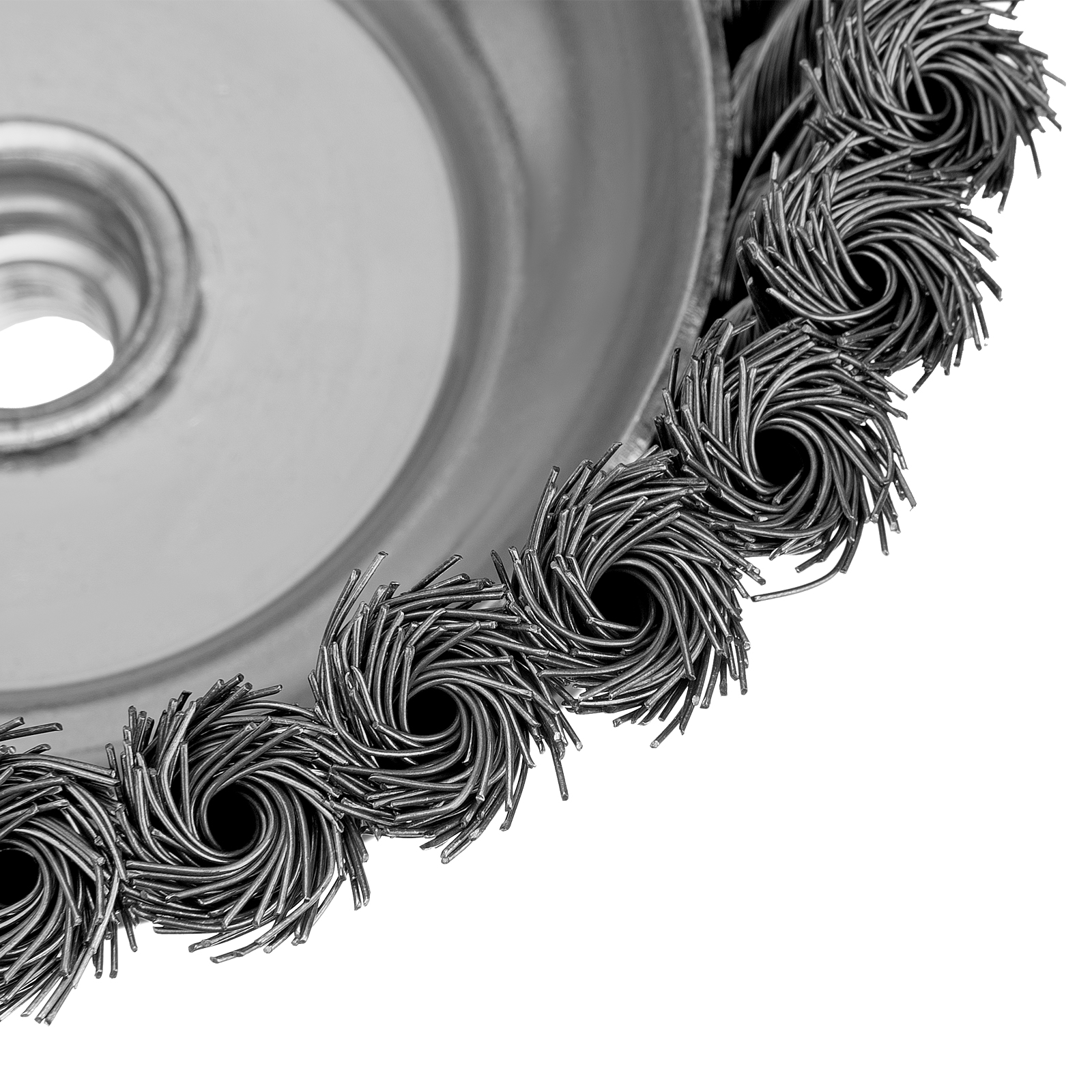 Щетка для УШМ, 150 мм, М14, "чашка", крученая проволока 0.5 мм Сибртех