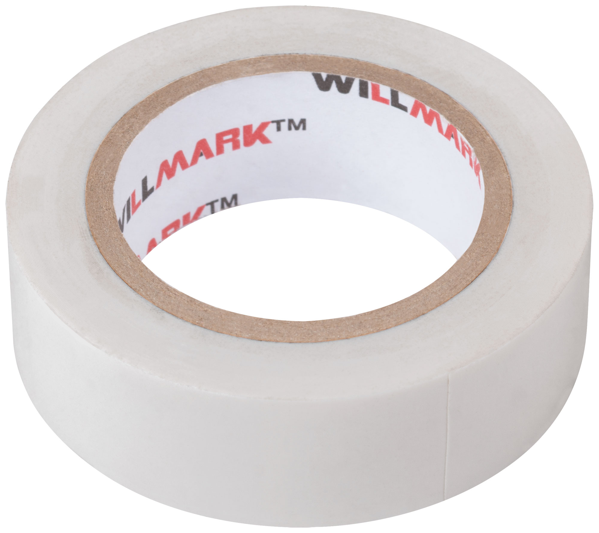 Изолента ПВХ самозатухающая WILLMARK  19 мм х 0,15 мм х 10 м  ( белая )