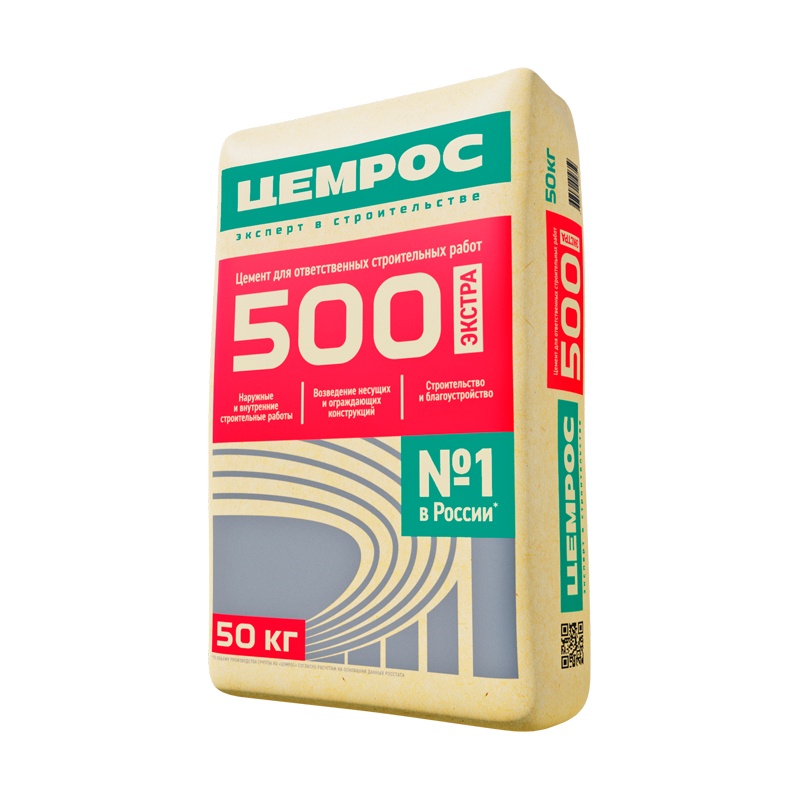 Цемент Цемрос ЦЕМ II/А-Ш 42,5Н, М-500, Д20 (50 кг)