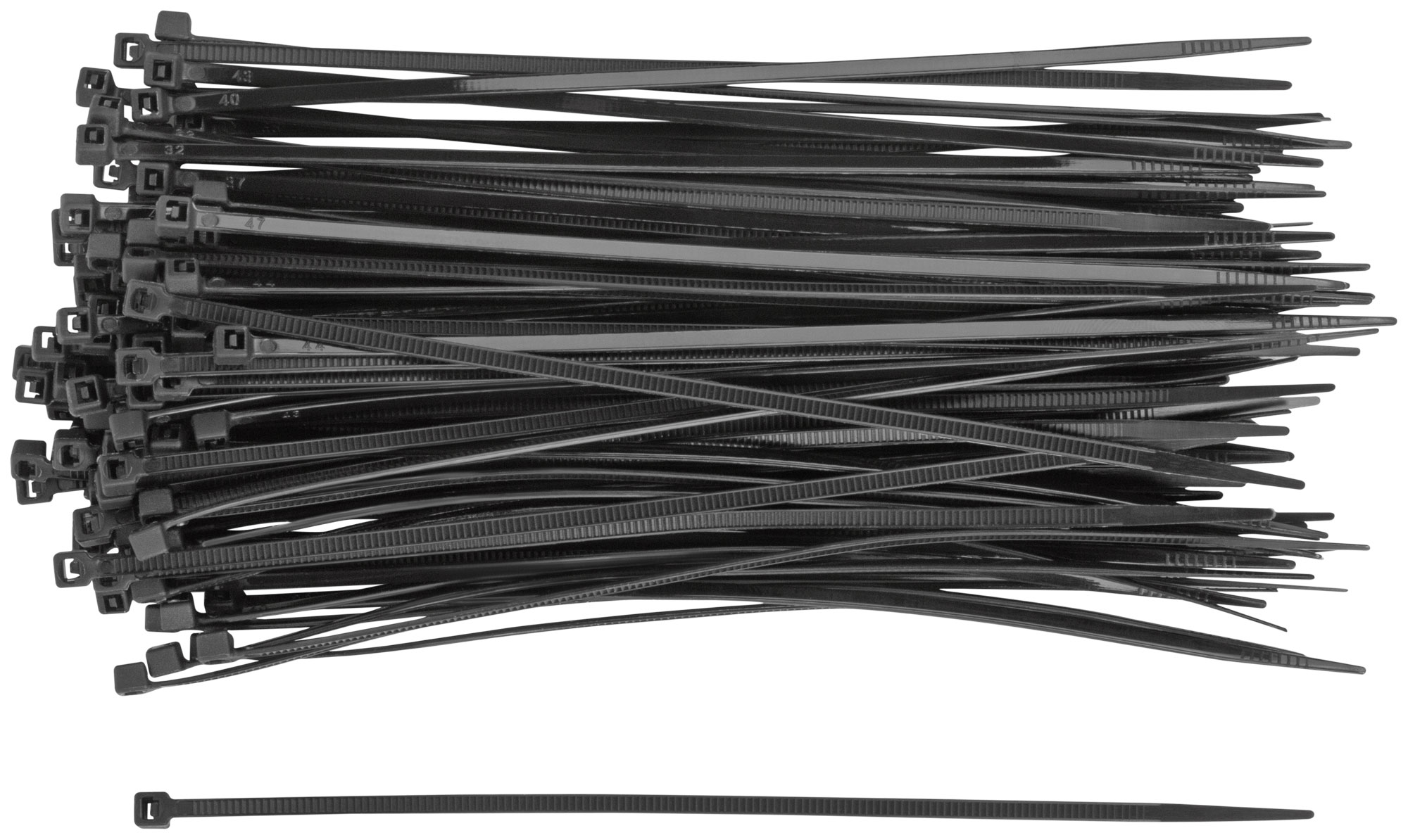 Хомуты нейлоновые, черные д/проводов 100 шт., 150x2,5 мм