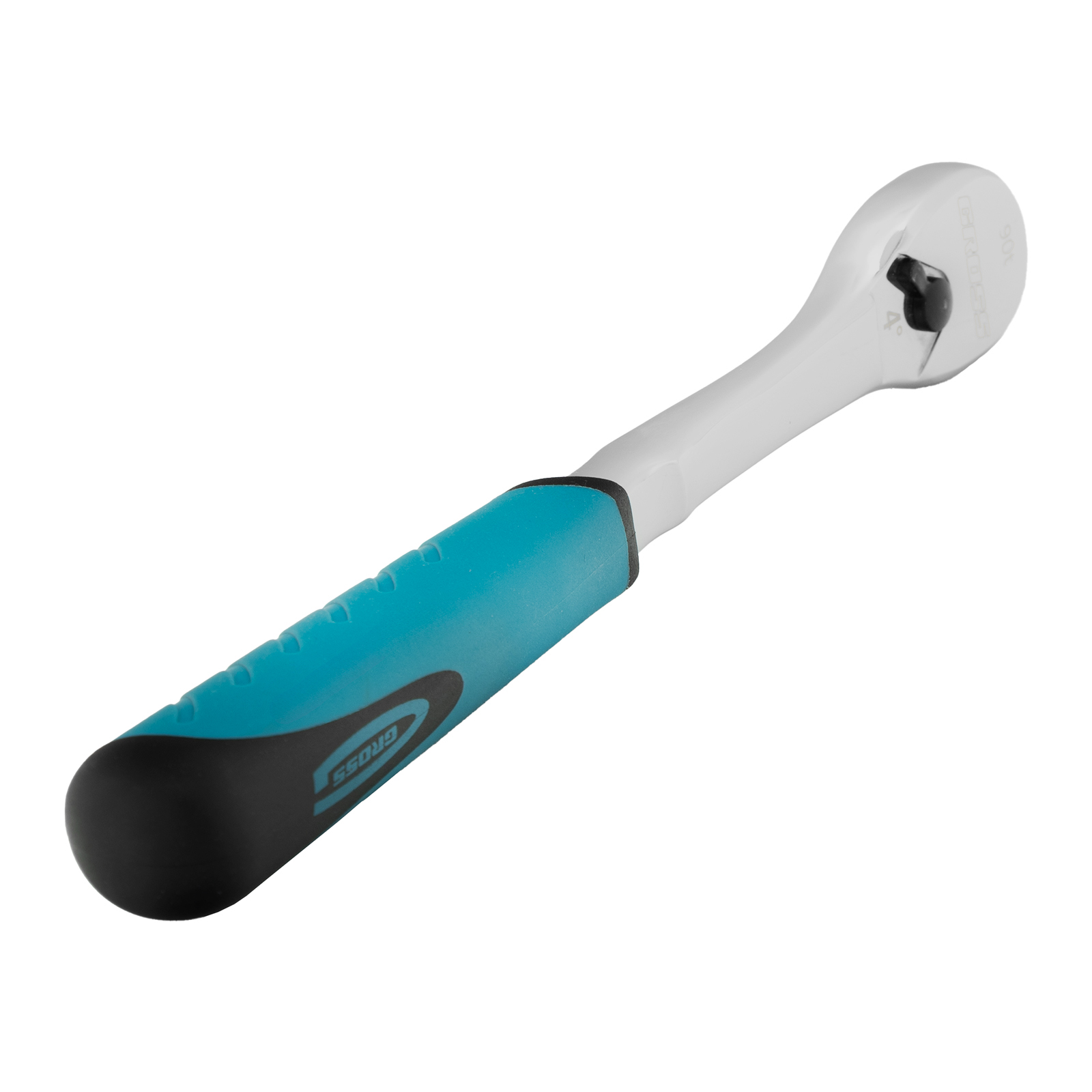 Ключ-трещотка 1/4", CrV, 90 зубьев, усиленный, хром Gross