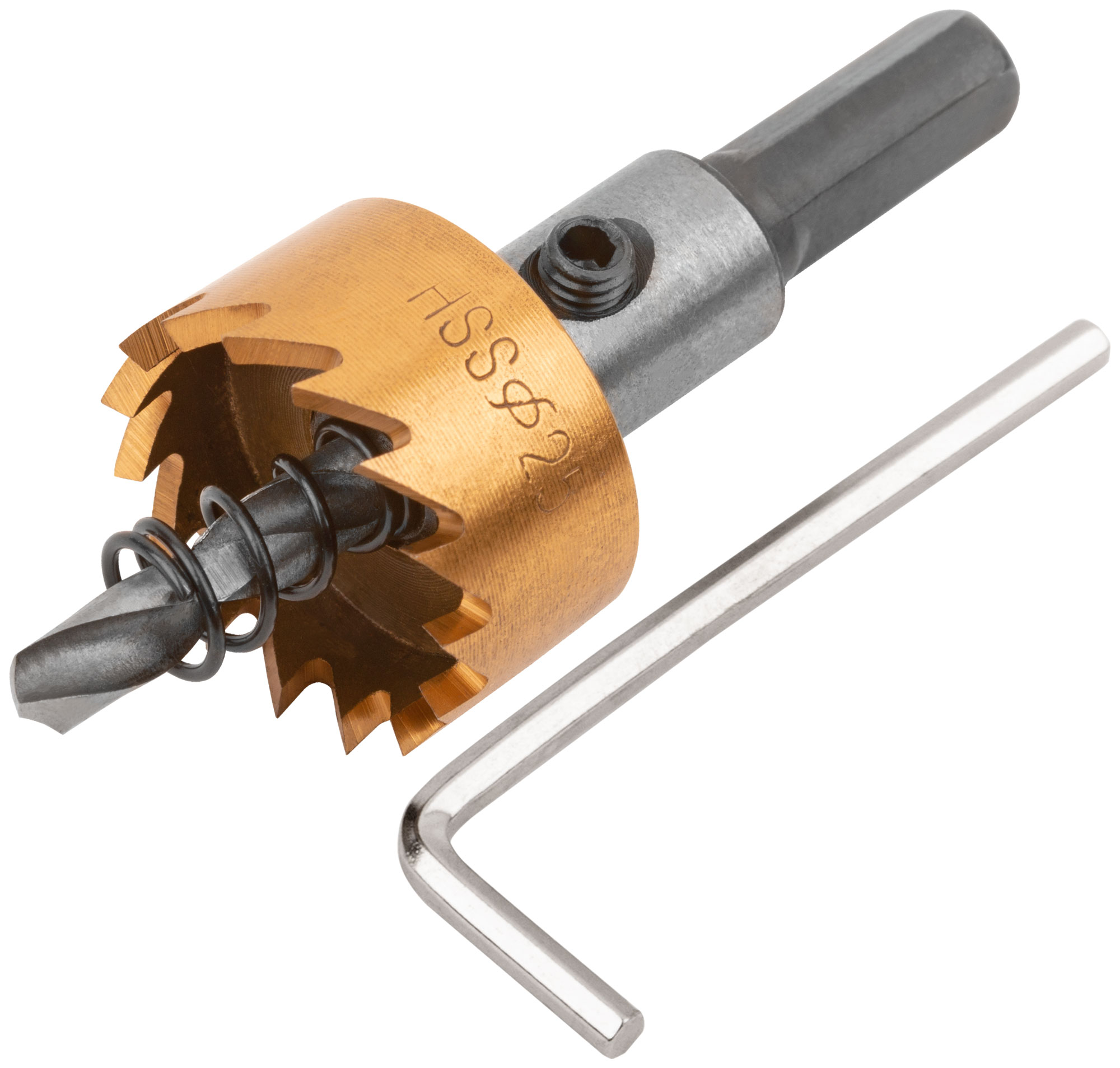 Коронка кольцевая по металлу, HSS сталь, титановое покрытие  25 мм