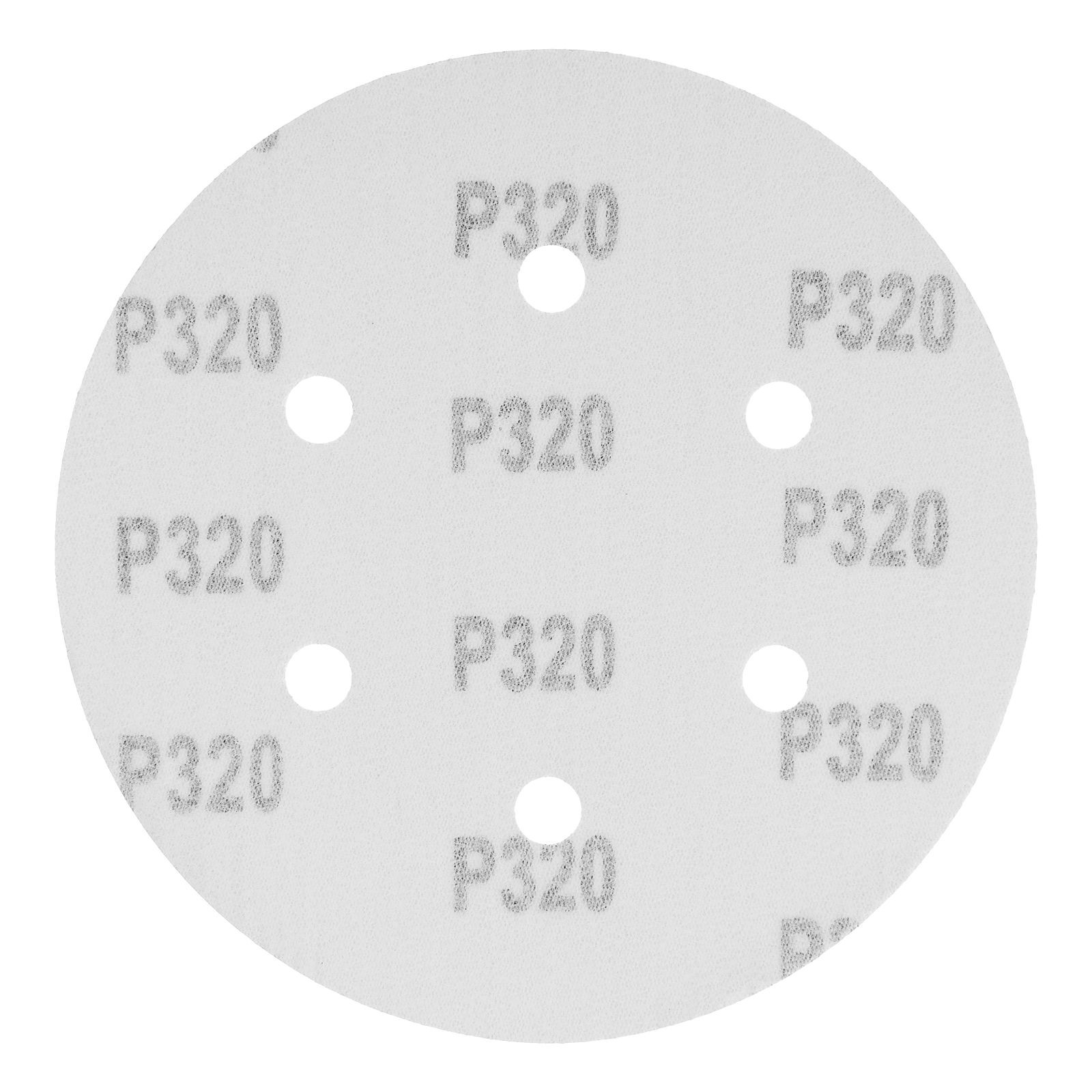 Круг абразивный на ворсовой подложке под "липучку", перфорированный, P 320, 150 мм, 5 шт Matrix