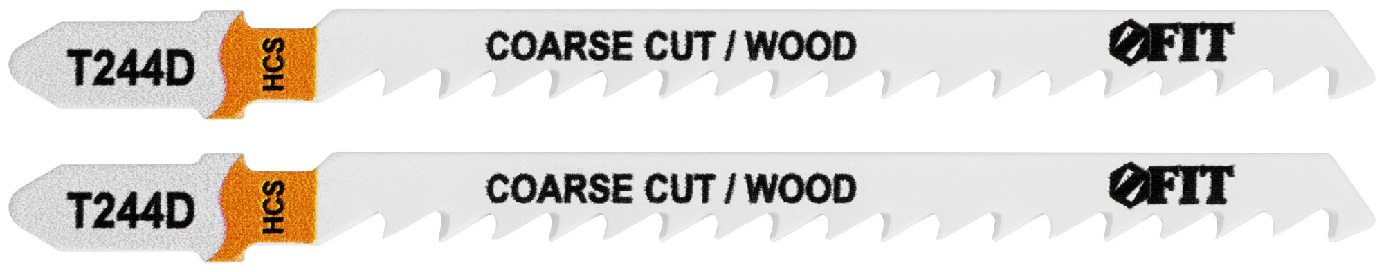 Полотна по дереву, HCS, разведенные, шлифованные зубья 100/74/4 мм (T244D), 2 шт.