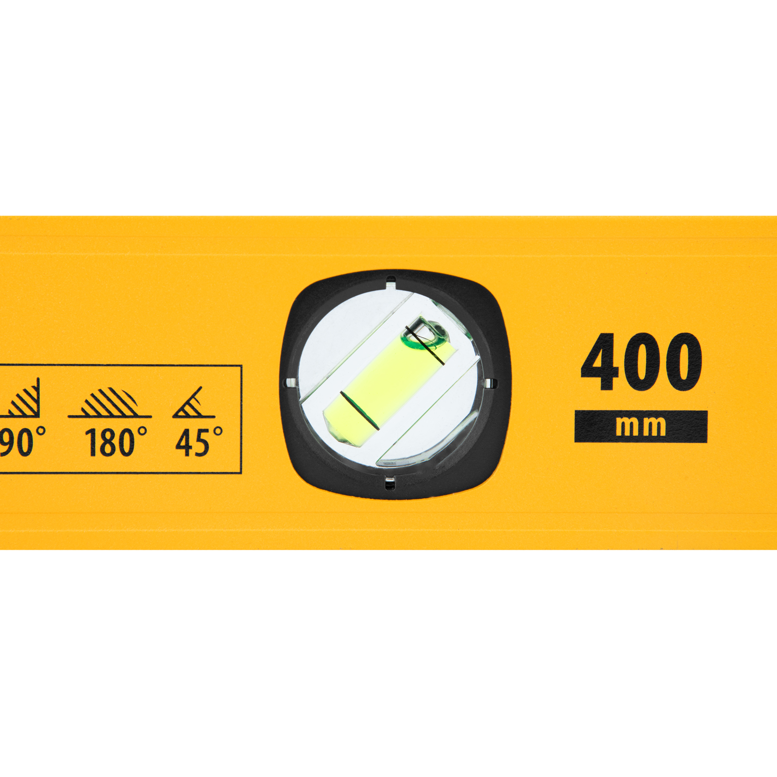 Уровень алюминиевый, магнит., фрезерованный, 3 глазка (1 зеркал.), 0,5 мм/м, 400 мм Denzel